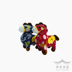 Peluche caballo estampado tradicional - rojo