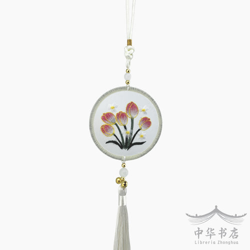 Colgante decorativo de tela - tulipán