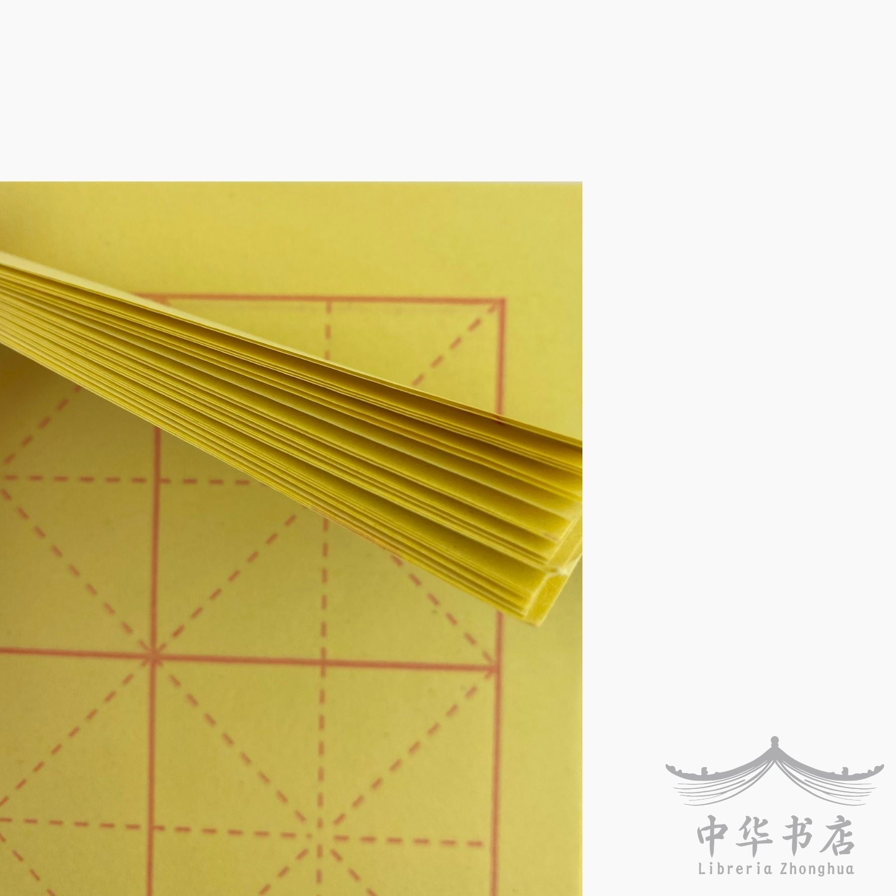 Papel de bambú (maobianzhi) doble capa con cuadrícula