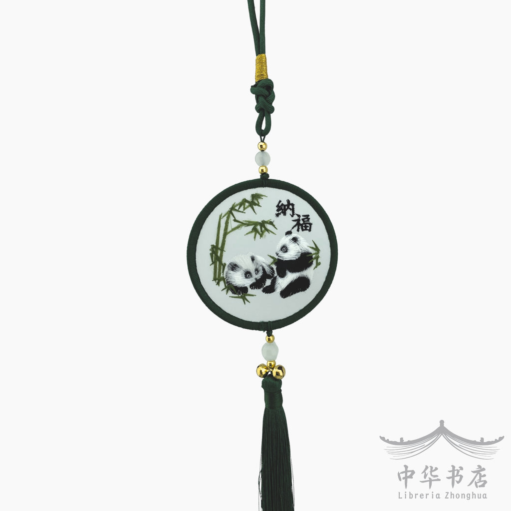Colgante decorativo de tela - panda