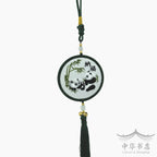 Colgante decorativo de tela - panda
