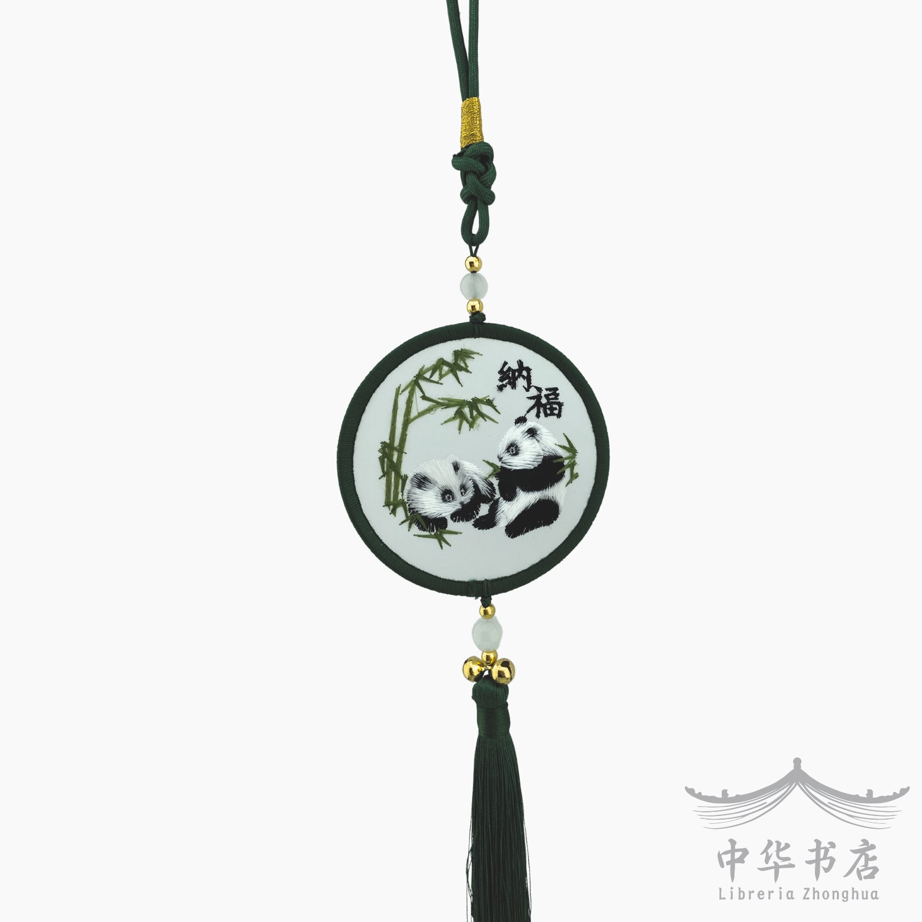 Colgante decorativo de tela - panda