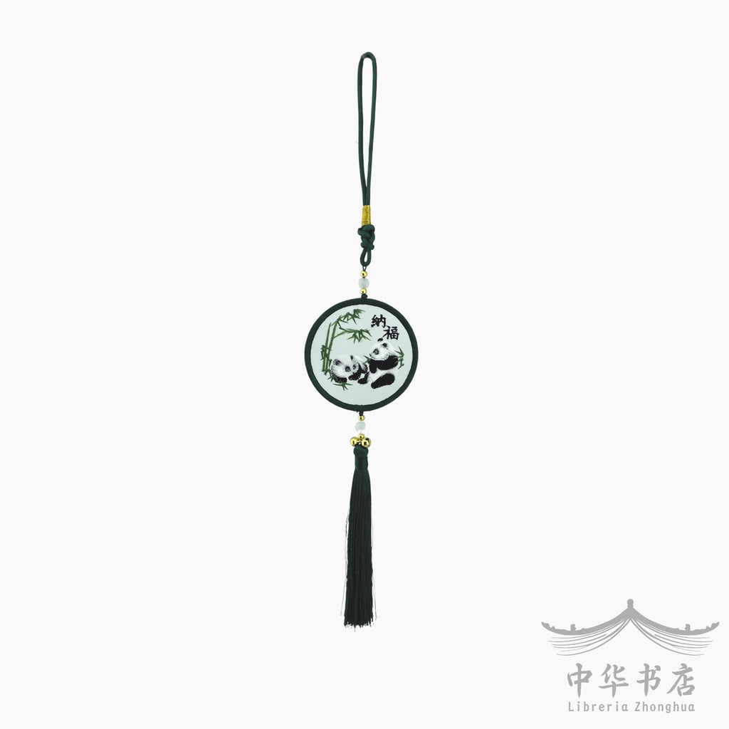 Colgante decorativo de tela - panda