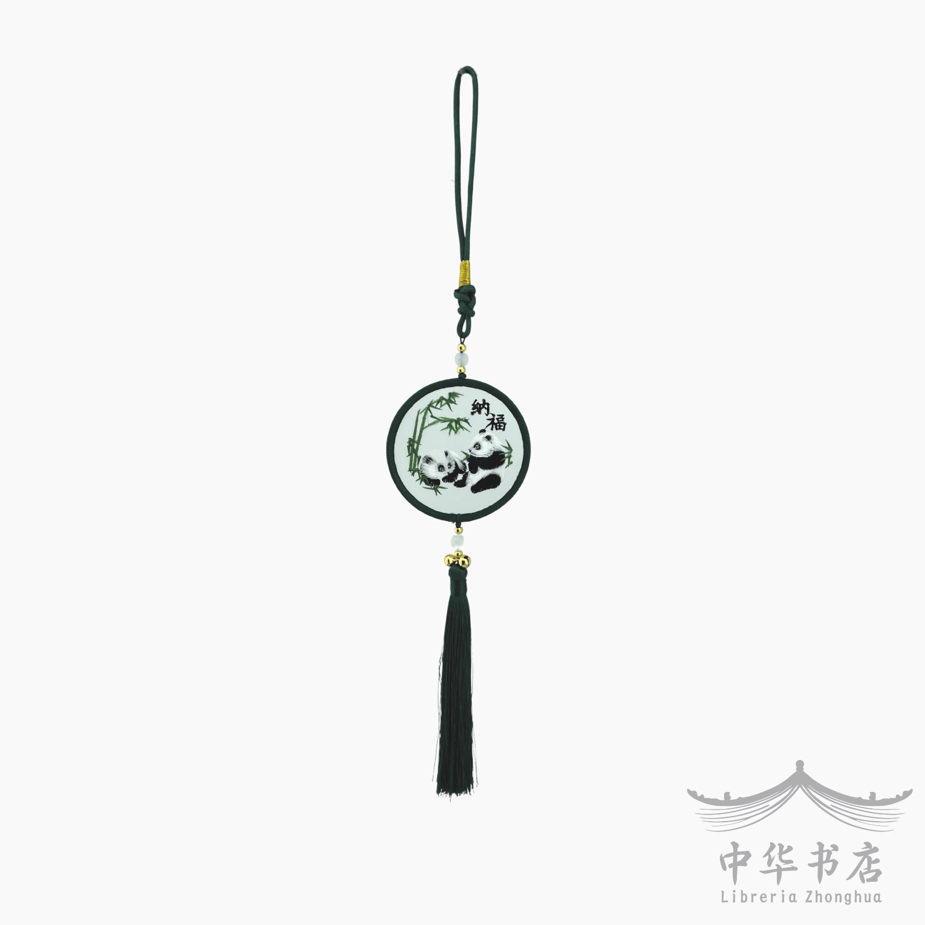 Colgante decorativo de tela - panda