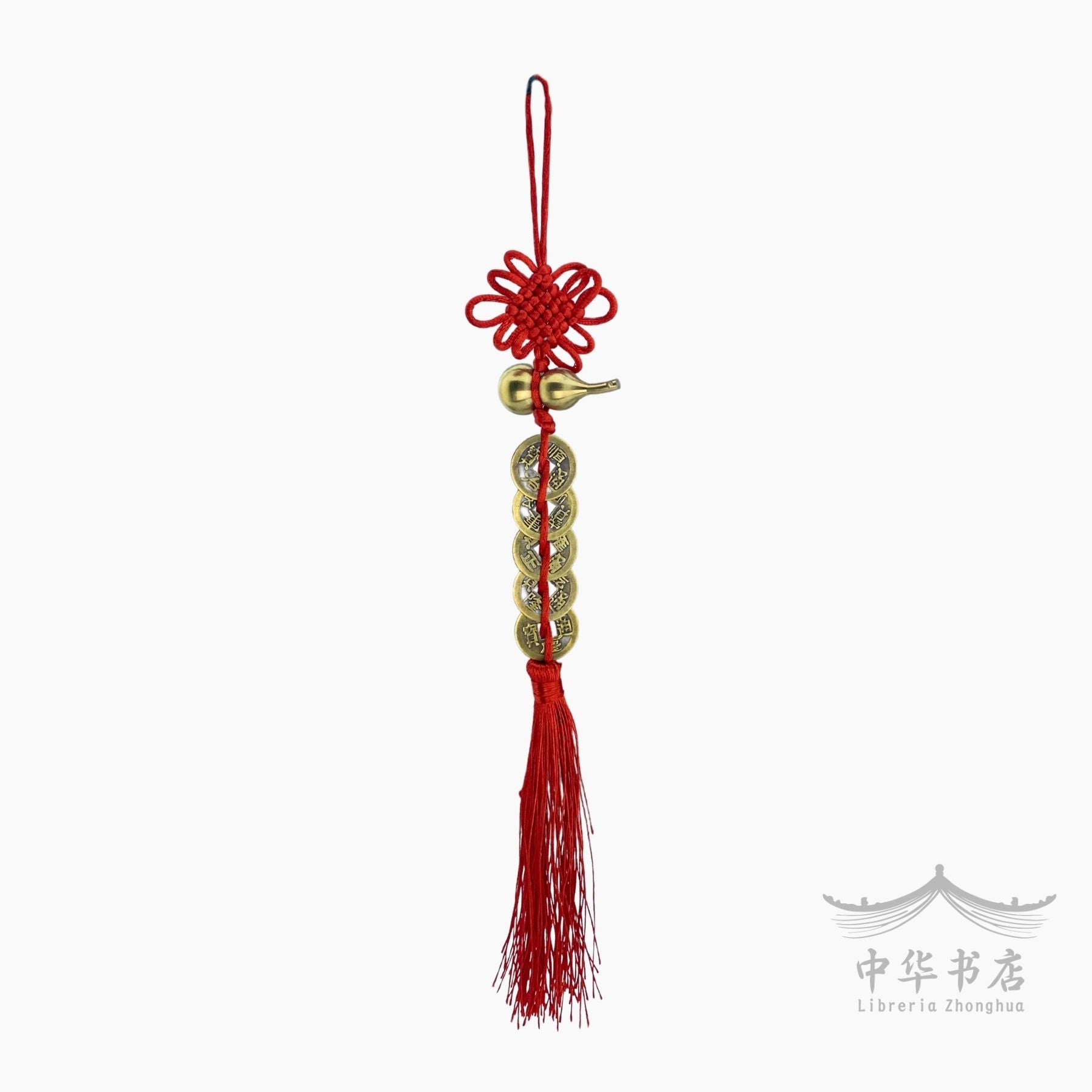 Nudo chino con calabaza metálica