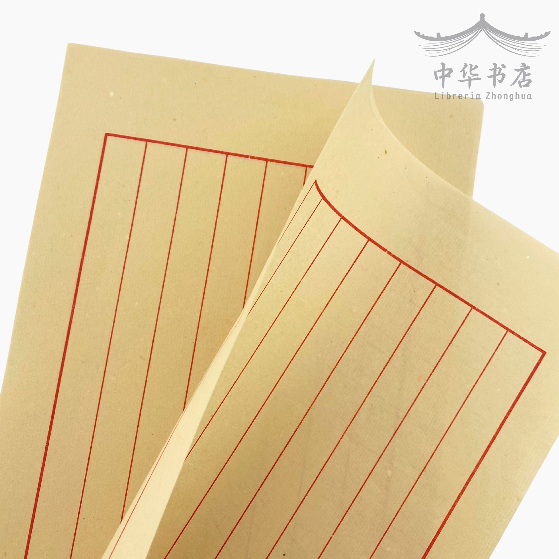 Papel de bambú (maobianzhi) con guía