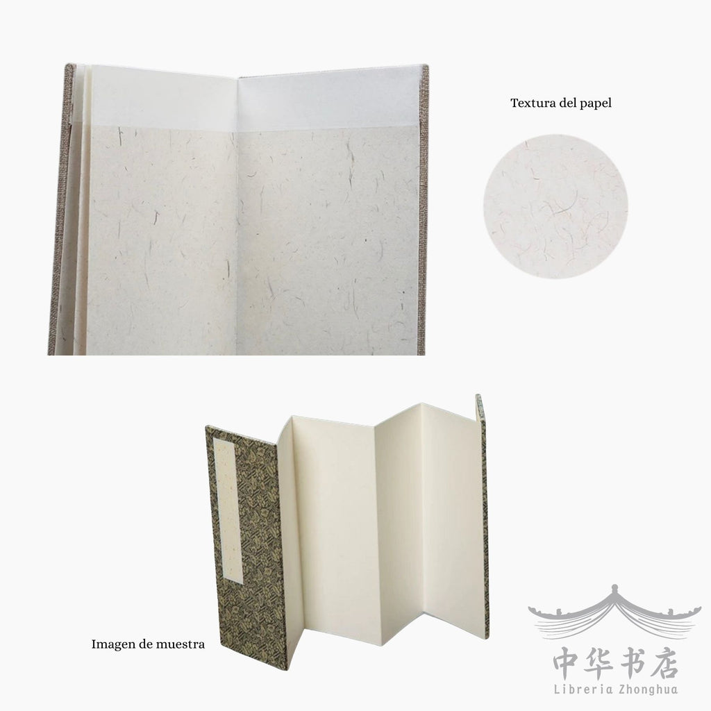 Papel xuan crudo con fibra de cáñamo - acordeón