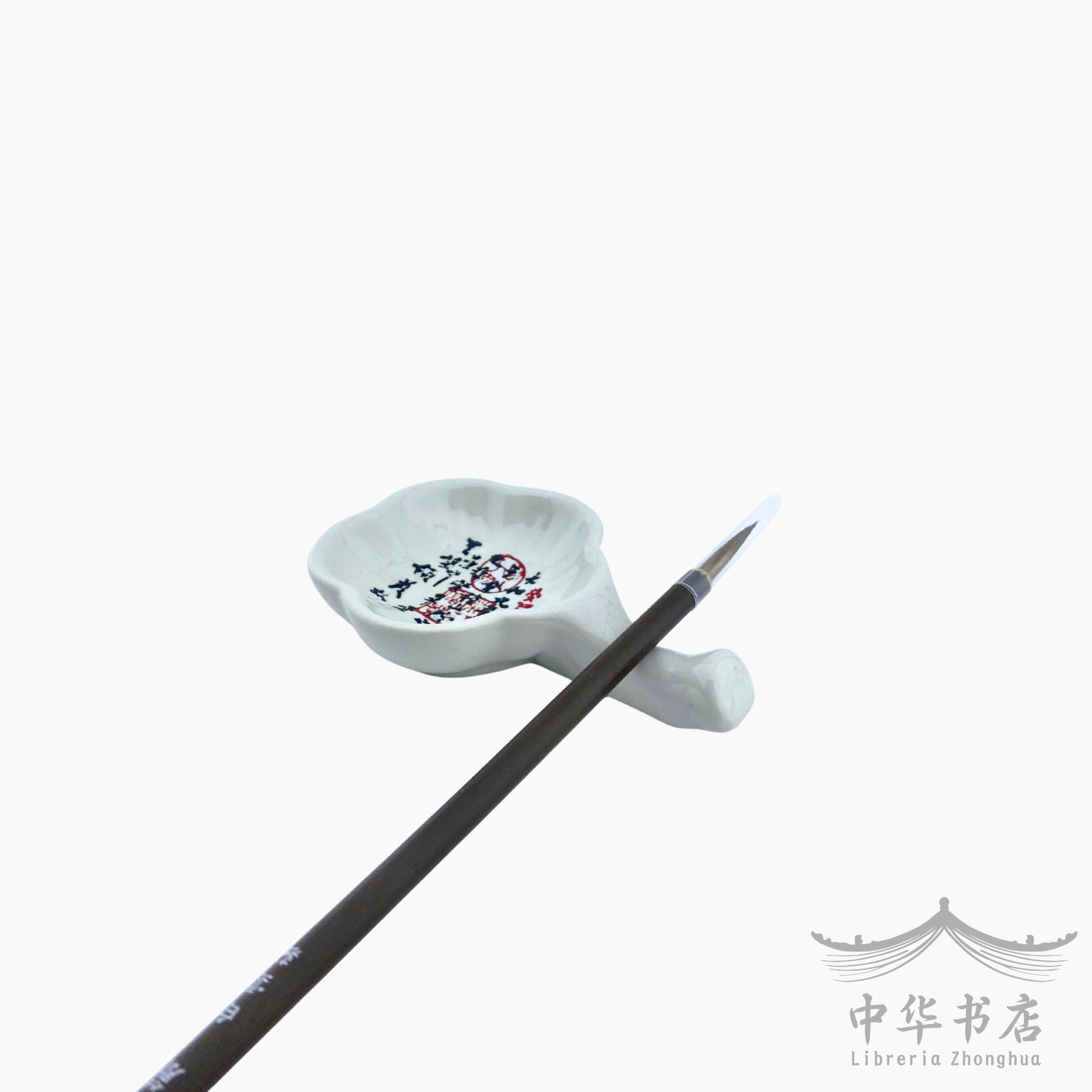 Posapinceles con tintero blanco