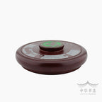 Tintero redondo con grabado