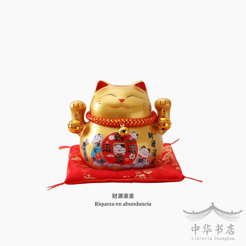 Gato de la suerte dorado - pequeño