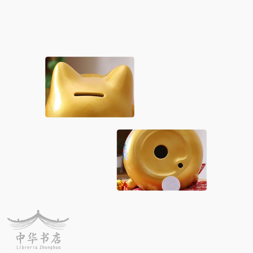 Gato de la suerte dorado - pequeño